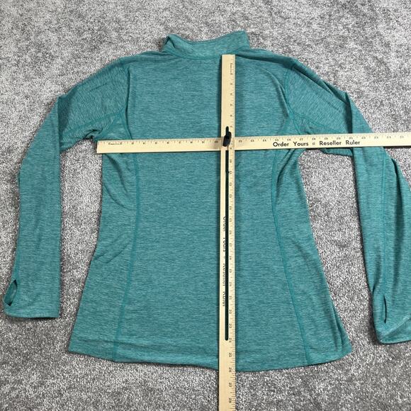 North Face 1/4 Zip Pullover Womens Large Performance Stretch Hiking Teal - Picture 10 of 14